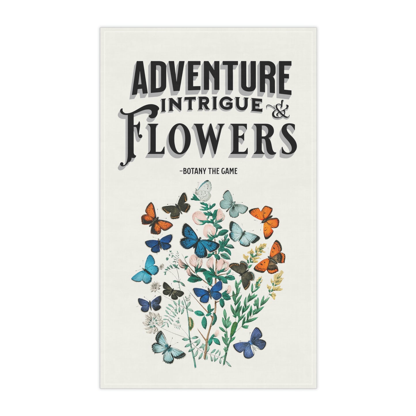 Botany Adventure, Intrigue, Flowers Tea Towel